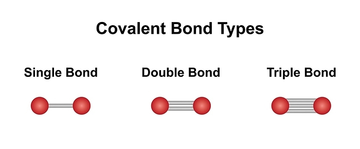 Covalent bond types, illustration Covalent bond types, illustration., by ALI DAMOUH SCIENCE PHOTO LIBRARY