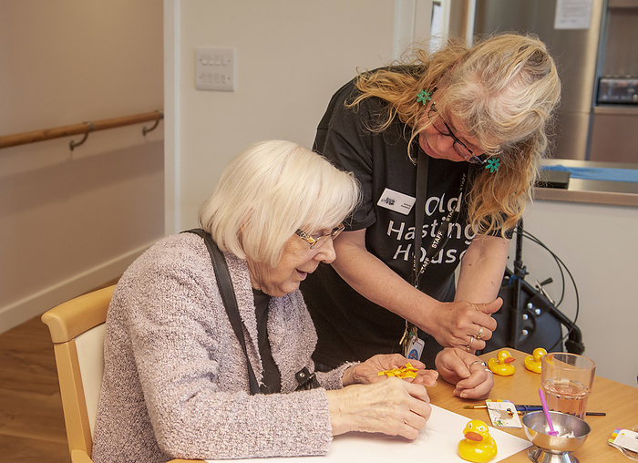 Care home resident taking part in activity Care home resident taking part in activity., by JOHN COLE SCIENCE PHOTO LIBRARY