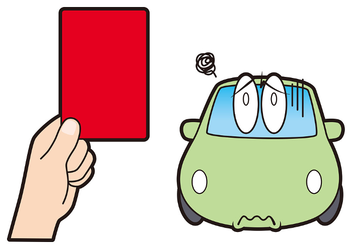 Ordinary car being issued a red card