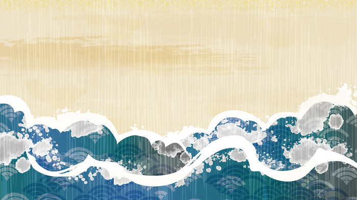 Sea Wave Japanese Background Clip Arts