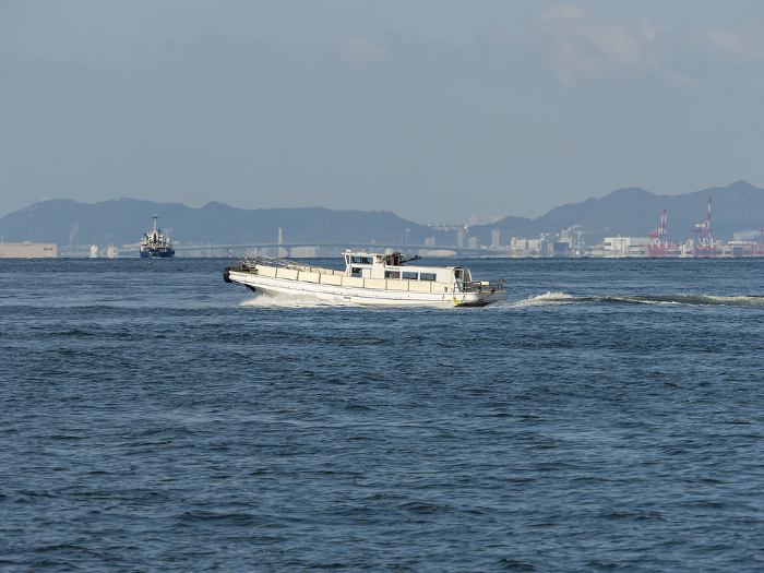 Ferry going through Osaka Port