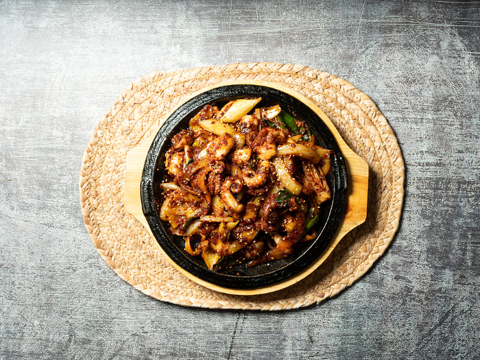 Korean food ,Braised Spicy Seafood and Octopus
