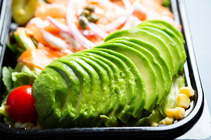 Vegetable salad with avocado