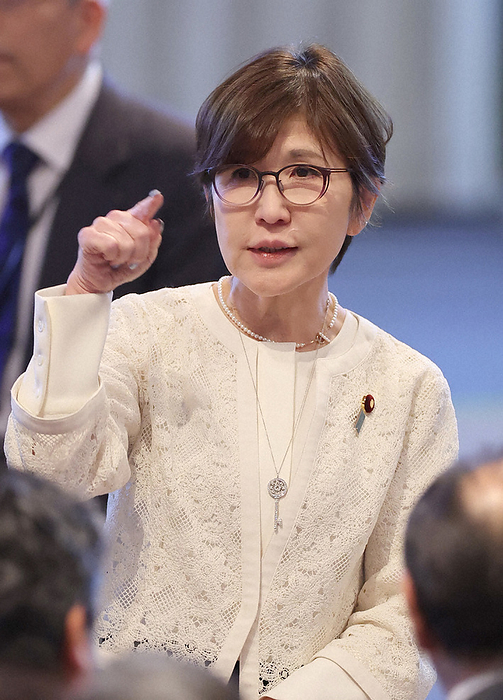 91st LDP Convention Tomomi Inada, a member of the House of Representatives, greets officials before the 91st LDP Convention in Minato Ward, Tokyo, March 17, 2024, at 10:13 a.m.  Representative photo 