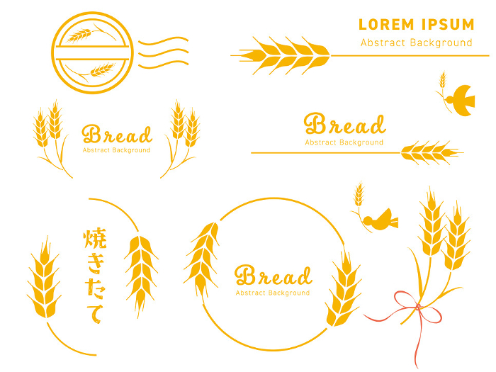 Clip art set of wheat