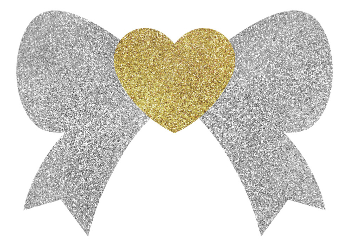 Clip art Heart and ribbon Silver Gold