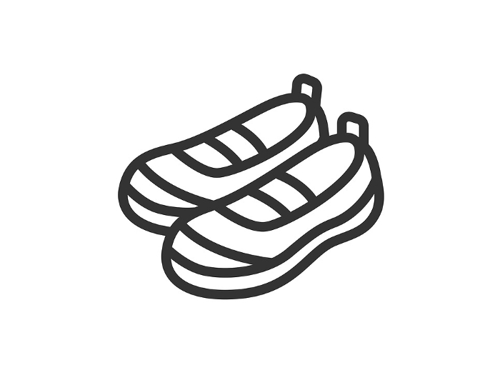 Illustration of a pair of shoes (line drawing)