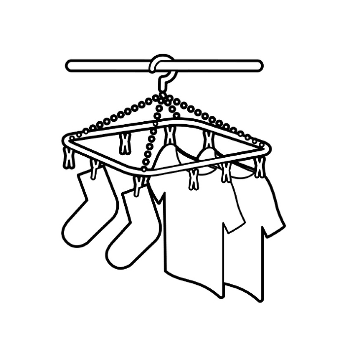Dried laundry
