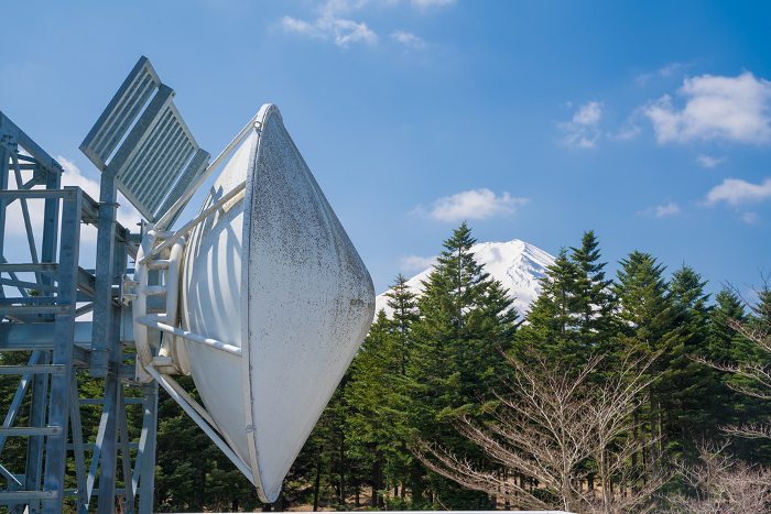 Fuji and parabolic antenna