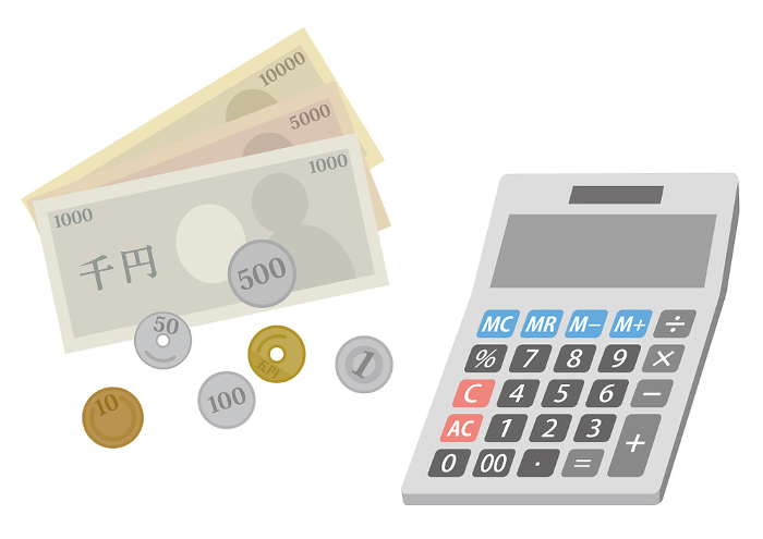 Clip art of money and calculator