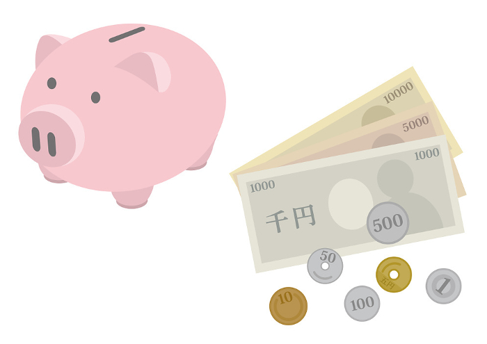 Clip art of money and piggy bank_1