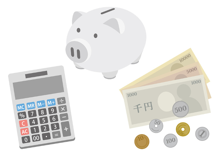 Clip art of money, piggy bank and calculator_2