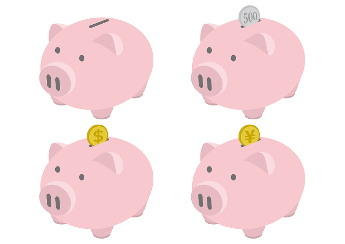 Set of money and piggy bank illustrations_1
