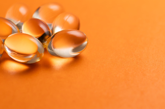 Orange Pills Medicine Supplement Orange Background