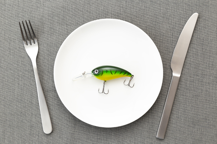 Lure on a plate