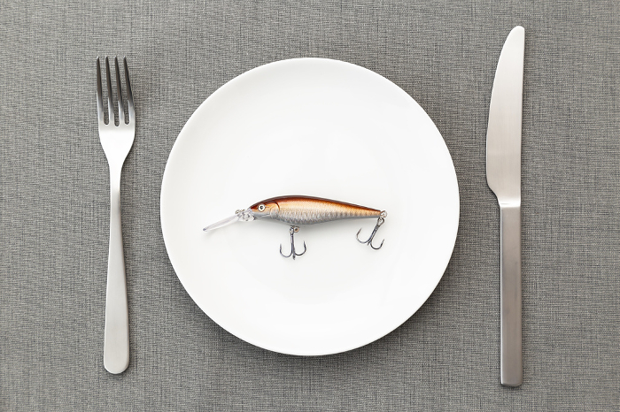 Lure on a plate