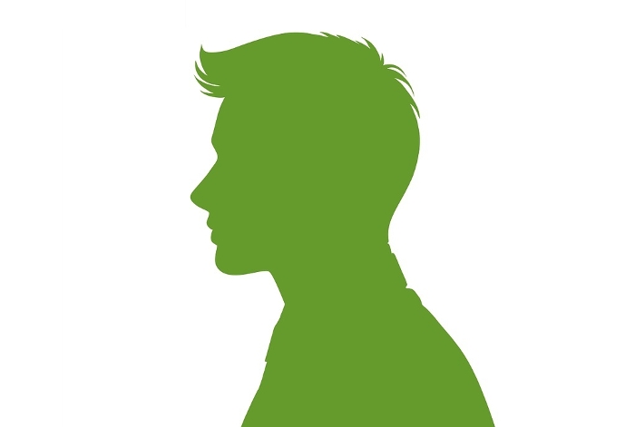 Clip art of man and boy in profile