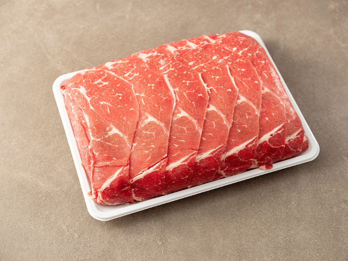 Raw meat in packaging