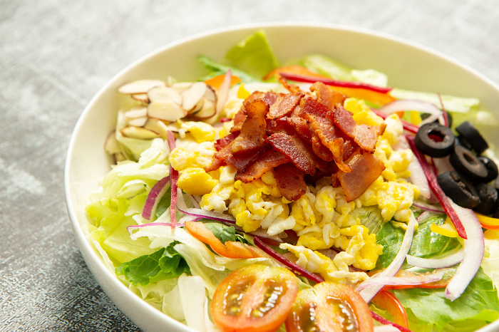 Bacon, Egg, Lettuce Vegetable Salad