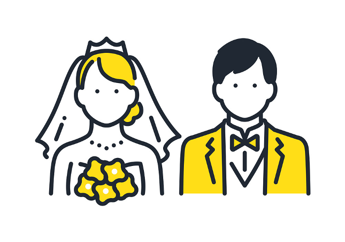 wedding simple vector icon illustration