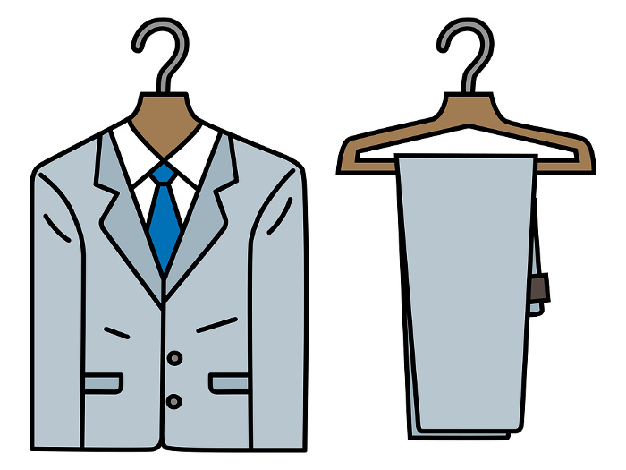 Clip art of suit and slacks on hanger