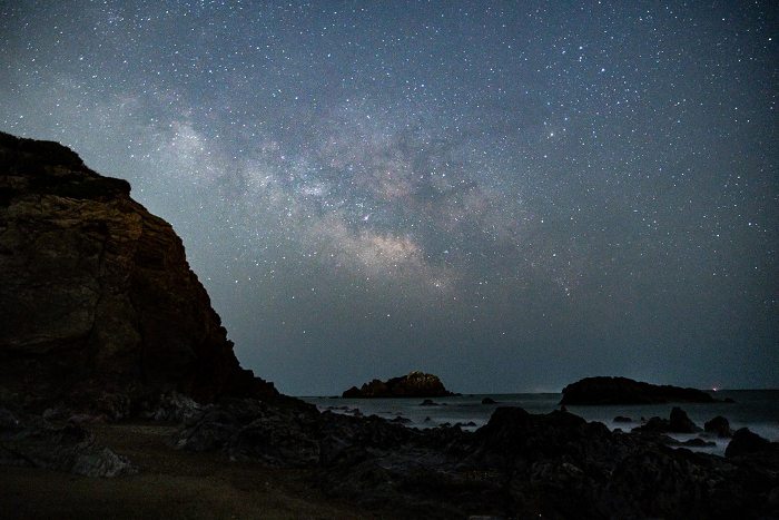 The Milky Way by the beautiful seaside