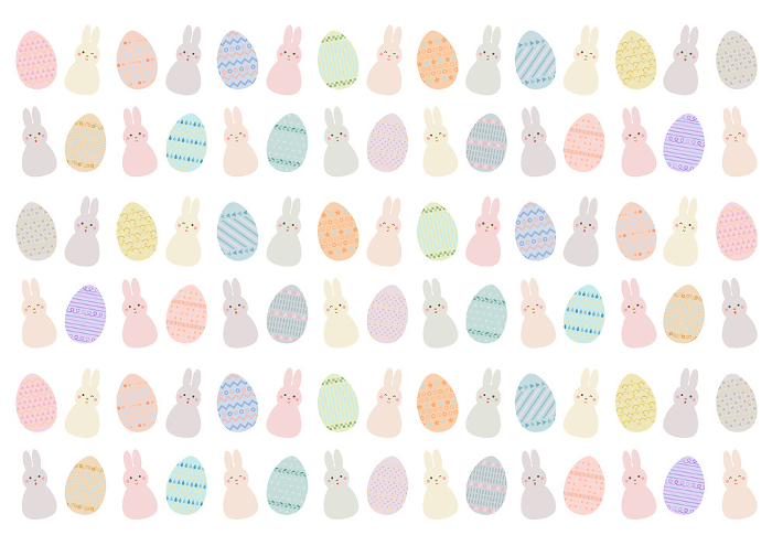 Clip art background of Easter egg and Easter bunny pattern