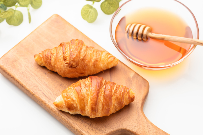 Croissant and honey