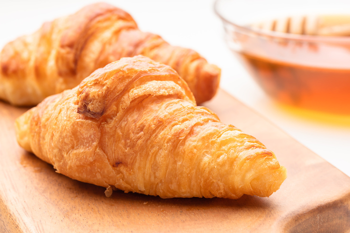 Croissant and honey