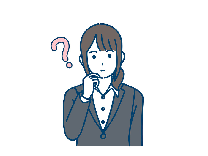 Question, Clip art of female office worker thinking