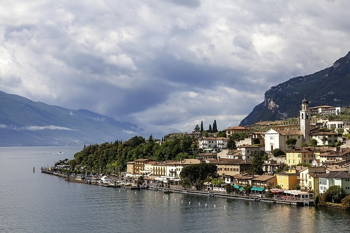 View of the village, Limone sul Garda, Lake Garda, Lombardy, Italy, Europe, by AnnaReinert