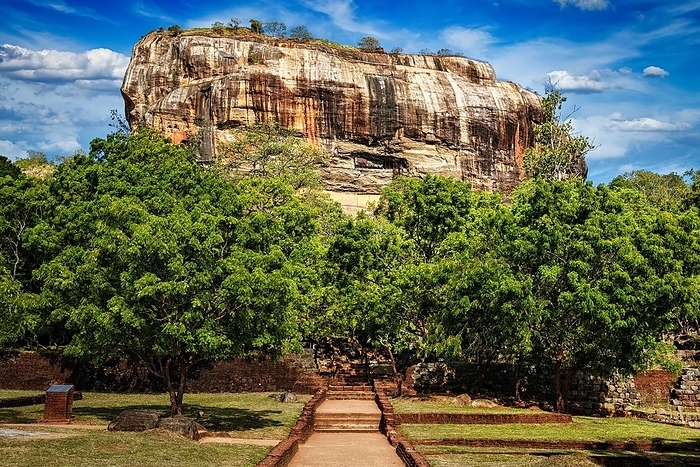 Sigiriya rock, famous Sri Lankan tourist landmark, Sri Lanka, Asia, by Dmitry Rukhlenko