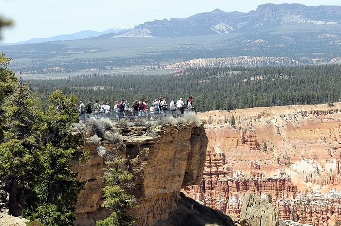 Visitors, view into Bryce Canyon National Park, Utah, USA, North America, by Egon Bömsch