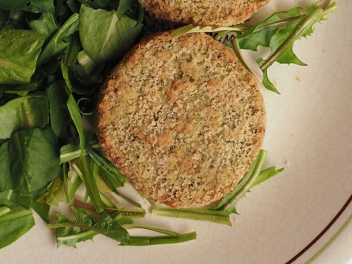 Vegan burger with salad, by Claudio Divizia