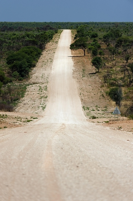 The C44 near Tsumke, road, highway, path, centre, nobody, lonely, road trip, landscape, journey, car, adventure, sandy track, distance, Namibia, Africa, by Franzel Drepper