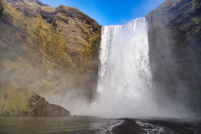Iceland Skogafoss Waterfall, Skoga River, South Iceland, Iceland, Europe, by Hartmut Albert