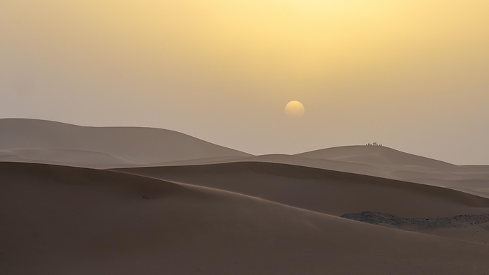 Sunset in the desert, dunes, Erg Chebbi, Sahara, Merzouga, Morocco, Africa, by Sonja Jordan
