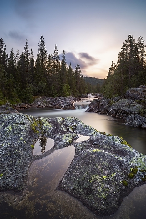 Austbygdåe, waterfall, river, Tinn, Vestfold og Telemark, Norway, Europe, by Karsten Jeltsch