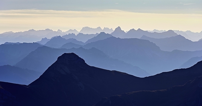 View of the Alps from Chäserrugg, Toggenburg, Canton of St. Gallen, Switzerland, Europe, by Stefan Huwiler