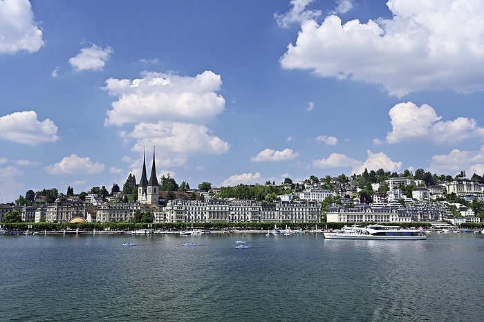 Court Church of St Leodegar, Lake Lucerne, Lucerne, Canton Lucerne, Switzerland, Europe, by Stefan Huwiler