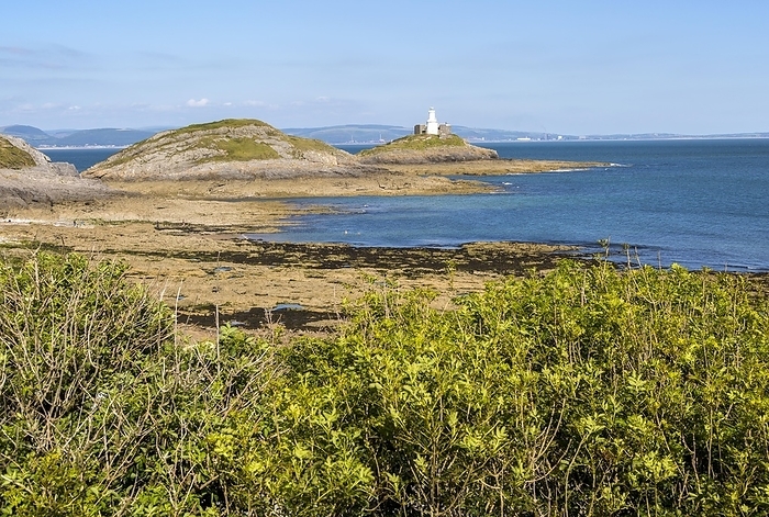 South Wales Lighthouse at Mumbles Head, Gower peninsula, near Swansea, South Wales, UK, by Ian Murray