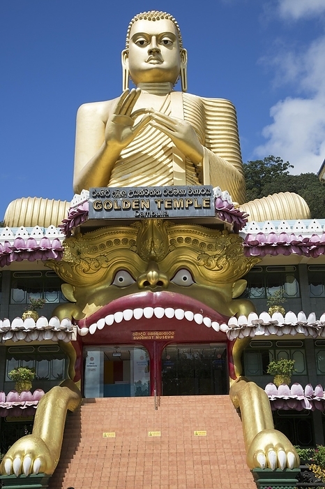 Sri Lanka Giant Golden Buddha statue at Dambulla cave temple complex, Sri Lanka, Asia, by Ian Murray