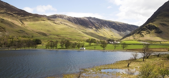 United Kingdom Landscape view of Lake Buttermere, Gatesgarth, Lake District national park, Cumbria, England, UK, by Ian Murray