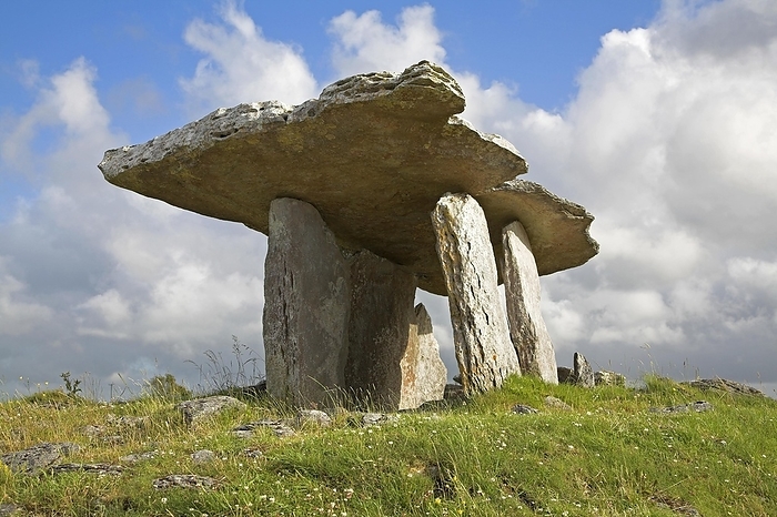 Ireland Prehistoric Poulnabrone dolmen, County Clare, Ireland, Europe, by Ian Murray