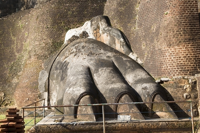 Sri Lanka Lion foot claw at palace fortress Sigiriya, Central Province, Sri Lanka, Asia, by Ian Murray