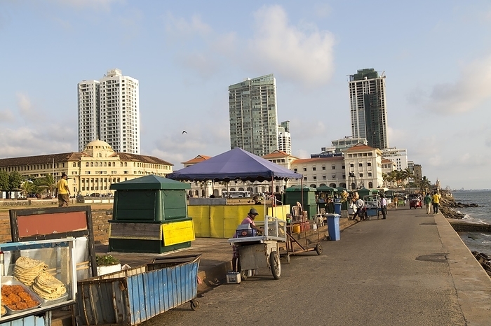 Sri Lanka Street stalls on seafront at Galle Face Green, Colombo, Sri Lanka, Asia, by Ian Murray