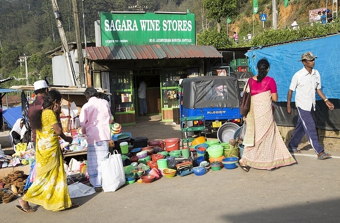 Sri Lanka Market place in the town of Haputale, Badulla District, Uva Province, Sri Lanka, Asia, by Ian Murray