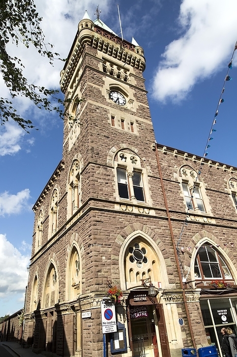 South Wales Tower of the Market Hall building, Abergavenny, Monmouthshire, South Wales, UK, by Ian Murray