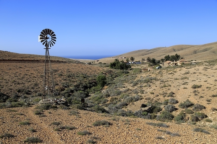 Spain Artesian well at Fayagua, between Pajara and La Pared, Fuerteventura, Canary Islands, Spain, Europe, by Ian Murray