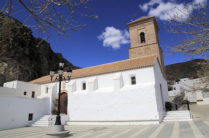Spain Parish church in Huebro village, Sierra Alhamilla mountains, Nijar, Almeria, Spain, Europe, by Ian Murray